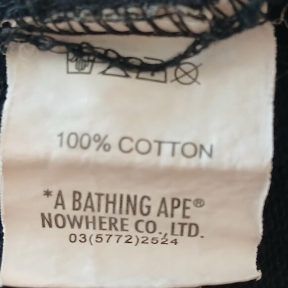 A Bathing Ape BAPE Pullover Hoodie Side Zippers Size Medium - Picture 7 of 12